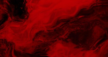 Poster - animation of red shapes on black background