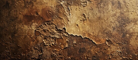 Fototapete - A weathered brown wall with a textured background ideal for a copy space image