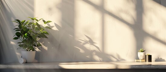 Leinwandbilder - Window shadow at my office with copy space image