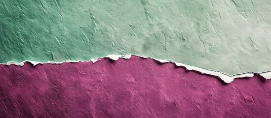 Poster - Vintage purple cardboard background with a white and green border for presentation mockups featuring a felt backdrop and space for text or images in the presentation template. Creative banner