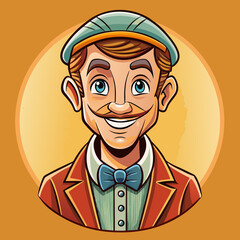 Wall Mural - retro man vintage vector illustration