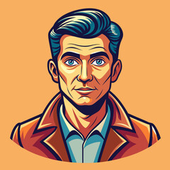 Wall Mural - retro man vintage vector illustration