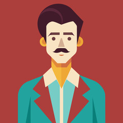 Wall Mural - retro man vintage vector illustration