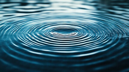 Poster - Close-up of rippling water, showcasing serene patterns and tranquil ambiance, ideal for nature or relaxation themes.