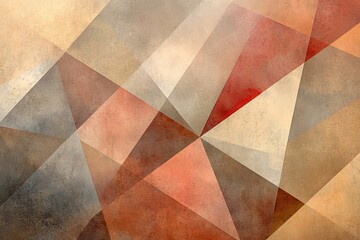 Poster - This image presents a geometric pattern featuring warm tones and abstract shapes. The combination of colors and forms creates an inviting and sophisticated visual experience.