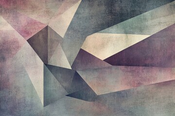 Poster - This artwork displays a muted color palette with geometric shapes and abstract artistic forms. It combines simplicity with complexity, creating a balanced visual.