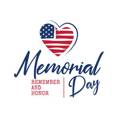 Wall Mural - Memorial Day Remember and Honor poster background design