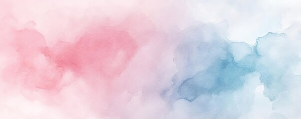 Poster - A soft, abstract background featuring a blend of pastel pink and blue hues, perfect for creativity and elegance in design.