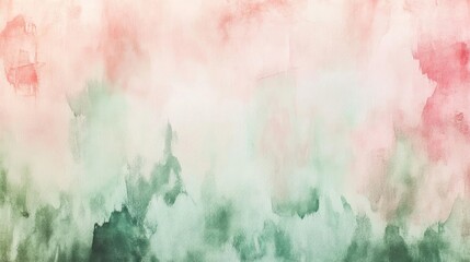 Poster - Beautiful watercolor abstract background in soft pink and green tones, perfect for creative projects and artistic expressions.