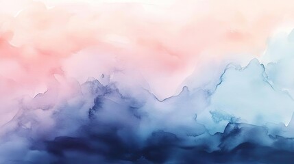 Poster - A soft, blended watercolor background featuring hues of pink, blue, and lavender, ideal for artistic and creative projects.
