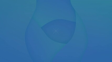 Poster - animation of pulsating white lines over blue background