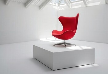 Wall Mural - red armchair in a modern interior