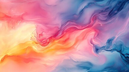 Poster - A vibrant abstract background featuring swirling shades of pink, orange, and blue, ideal for artistic and creative projects.