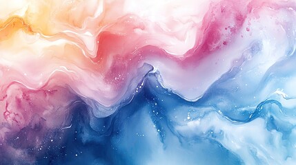 Poster - A vibrant abstract swirl of colors creating a dreamy and fluid visual experience, perfect for backgrounds and artistic projects.