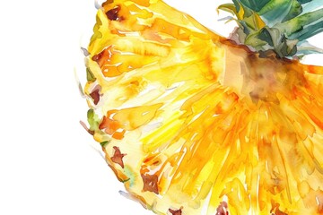 Fresh pineapple cut into two halves, perfect for decoration or serving