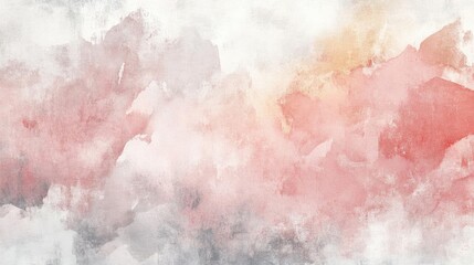 Poster - A soft, watercolor abstract art piece featuring gentle hues of pink and gray, perfect for modern design projects.