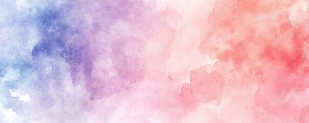 Poster - A vibrant watercolor background featuring a blend of soft purple, pink, and red hues, perfect for artistic projects.