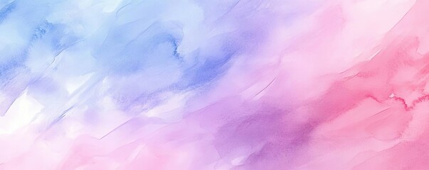 Poster - A beautiful watercolor background featuring soft shades of blue and pink, perfect for creative projects and artistic designs.