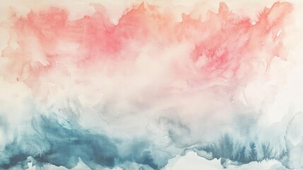 Poster - Beautiful abstract watercolor artwork featuring soft hues of pink and blue, perfect for backgrounds and creative projects.