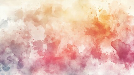 Poster - A vibrant watercolor background showcasing an artistic blend of warm and cool hues, perfect for creative projects and designs.