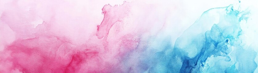 Poster - Abstract watercolor background featuring soft pink and blue hues, ideal for artistic and creative projects.