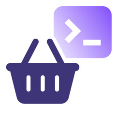 Canvas Print - shopping basket icon