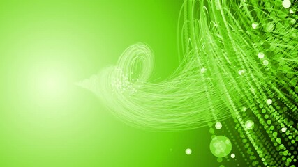 Lime green color 3d rotating shape complex pattern abstract design geometrical modern background