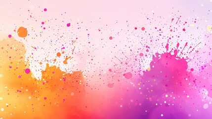 Wall Mural - Abstract Watercolor Background with Colorful Splashes and Glitter