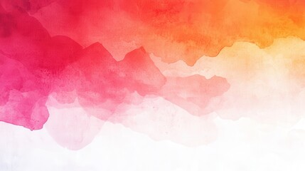 Wall Mural - Abstract Watercolor Background in Pink, Orange and White.