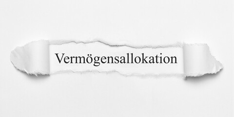 Poster - Vermögensallokation	