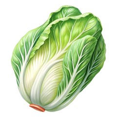 Poster - A realistic 3D illustration of a fresh Chinese cabbage. perfect for adding a touch of vibrant greenery to your culinary. health. or agricultural designs.