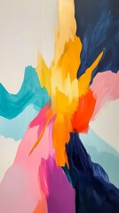 Poster - Abstract painting with bold vibrant colors, artistic expression. Modern art and creativity concept