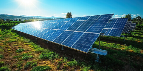 Solar panel on the roof of a private house, renewable alternative technology green energy.