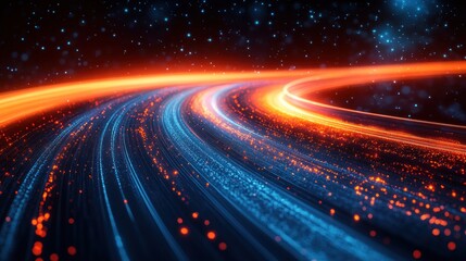 Abstract Light Trails in Cosmic Space