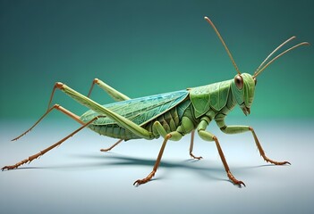 Giant Shield mantis closeup with self defense position on white background Shield mantis closeup