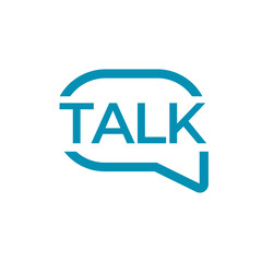 Wall Mural - Modern Chat Talk Logo Design Vector Template