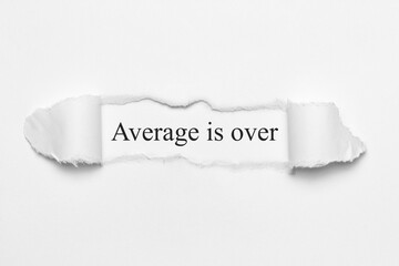 Poster - Average is over	
