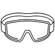 © Shapla - safety goggles outline coloring book page line art illustration digital drawing
