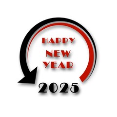 Fototapete - Happy New Year 2025 - button design for year change concept - 3D Illustration