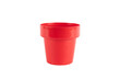 © TropicalNinjaStudio - Red plastic flower pot isolated no background
