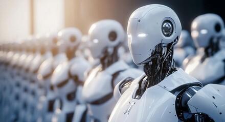 Wall Mural - A group of robots