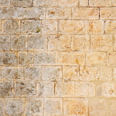 Wall Mural - Photo Stone Wall Textured Close Up Beige Color