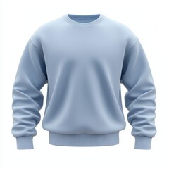 Blank sweatshirt mock up isolated on white in 3D, 3D rendering, 3D illustration