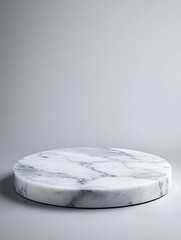 Wall Mural - Marble Pedestal on a Grey Background