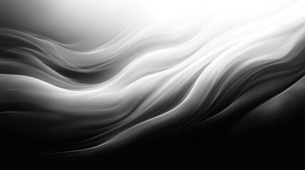 Wall Mural - Abstract grayscale wavy background with light and dark areas