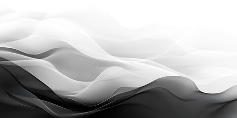 Wall Mural - Abstract Black and White Wavy Lines Pattern