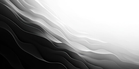 Wall Mural - Abstract Monochromatic Wavy Pattern with Gradient Transition