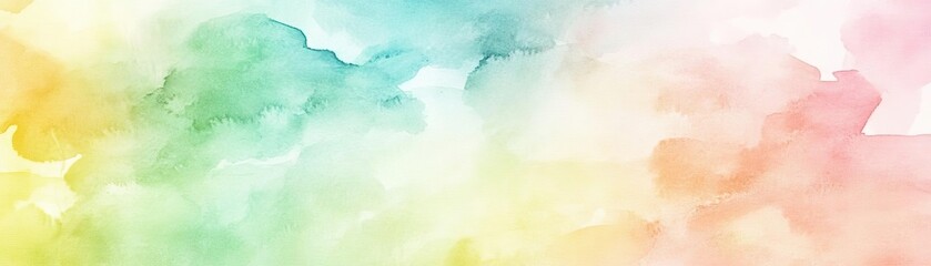 Poster - A vibrant, soft watercolor background featuring a blend of pastel colors, ideal for creative projects and artistic designs.