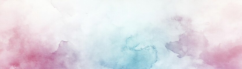 Poster - Beautiful pastel watercolor background with soft pink and blue hues, perfect for design projects and creative applications.