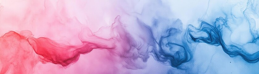 Poster - A stunning blend of pink and blue smoke creates an ethereal and artistic background, perfect for abstract designs.